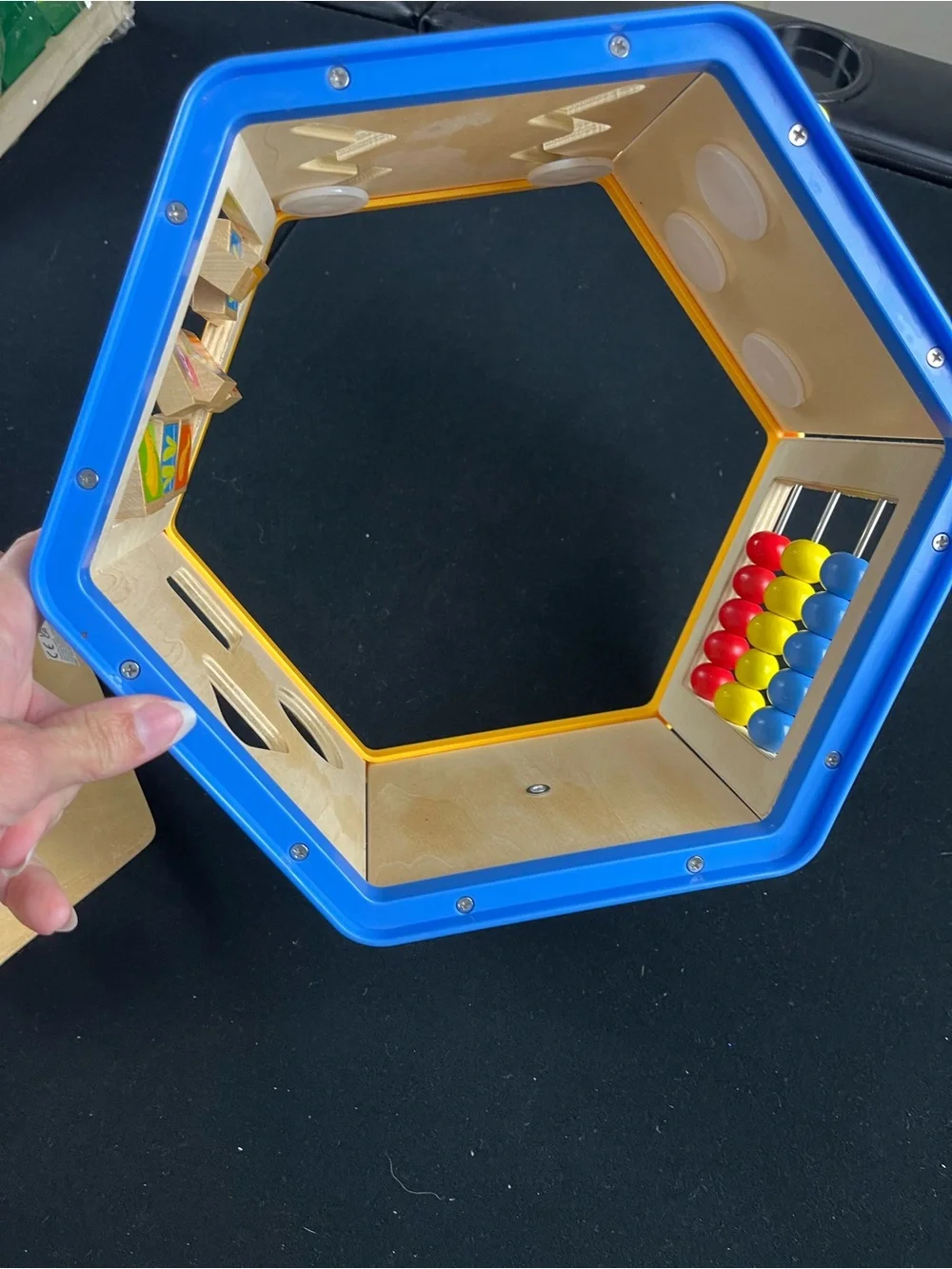 Wooden Multi-Activity Bead Maze Cube - Colorful Learning Toy